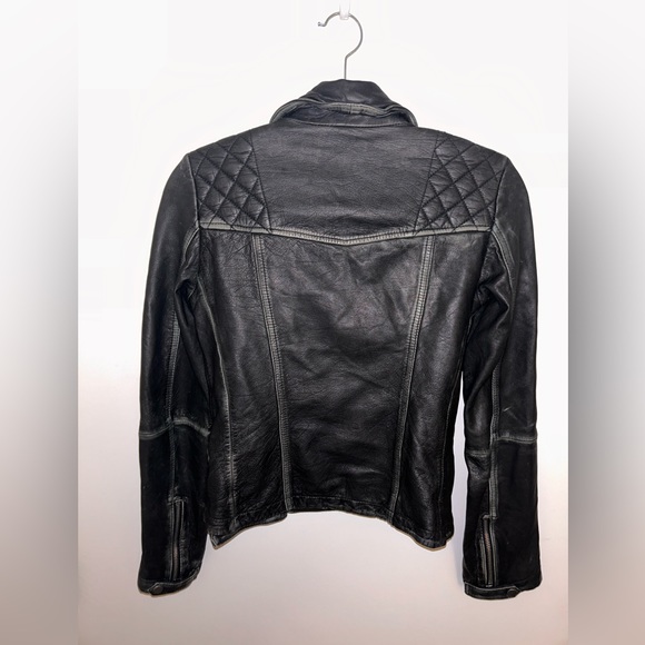 All Saints leather biker jacket - Picture 3 of 7